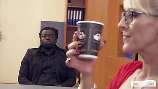 Sexy German MILF Fucks BBC At The Office