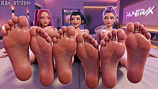 Huntrix KPop The Feet Challenge Foot JOI Lesbian