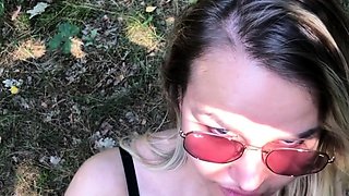 Risky Public Blowjob with a Blonde Amateur Babe