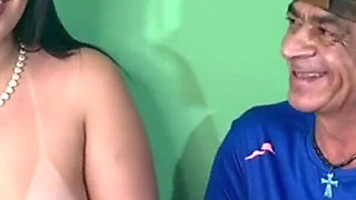 The Old Man Went Crazy in Bed with the Brunette with the Huge Ass Only in Panties