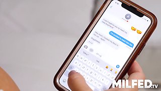 London River's stepdaughter gets a closeup of her hot mature pussy