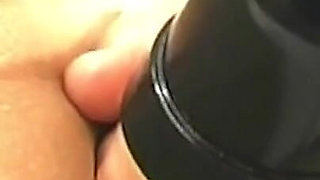 Skinny Brunette Dildo Stretches Her Dripping Wet Pussy