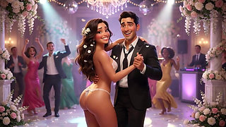 Cuckold Husband Lets All Guests Touch His Bride on All Fours at Wedding Reception (ai Generated)