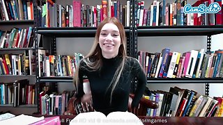 Amateur student girl rubs her pussy during class