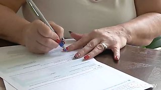 OldNanny - Blonde Granny Blows And Fucks Young Stud Hard