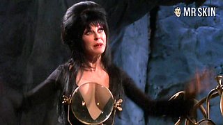 Cassandra Peterson aka Elvira naked scenes compilation
