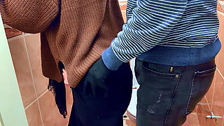 Hijab Sex in a Train Station Restroom