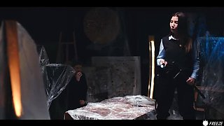 Layla Scarlett Handjob Trick - Italian Babe Security Guard Frozen & Used