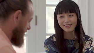 Asian Marica Hase gets pleasured by hung stud Brad Newman's massive dick