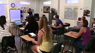 Curvy MILF teacher slut-shames her nasty student in the