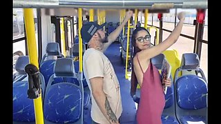 Hot Student Molested by Old Pervert on Public Bus!