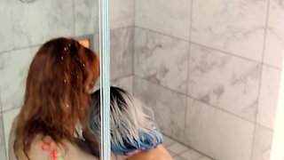 Step Siblings Redhead blonde babe lesbian sex