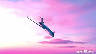 3D Animated MILF Boss in Stockings Takes BBC on Private Jet - Cartoon Sex Fantasy