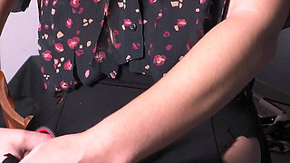 Hot Secretary Rips Clothes off Till She Almost Naked