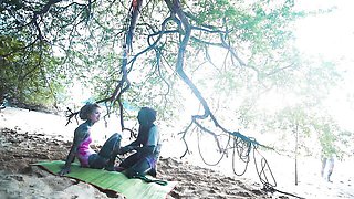 Plastic mantrap's threesome sex