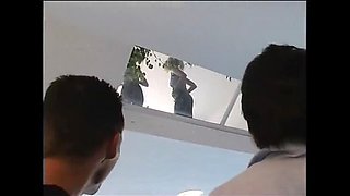Retro homemade movie - 2 guys butt fuck skinny small tits amateur in classic vintage scene