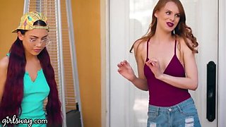 Hot Lesbian Orgy - Jillian Janson & Her Squad Fuck New Girl Aria Lee in School