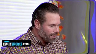 Forget the Turkey, She'll Eat Her Pervy Stepdad's Big Dick