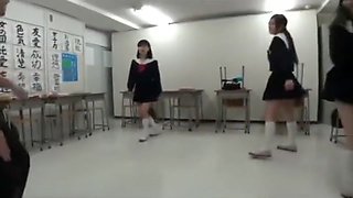 Japanese school girl ballbusting3