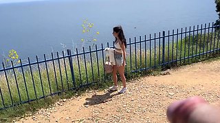 A brunette babe with small tits gets her sexual appetite satisfied