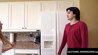 Horny Blonde Babysitter Aria Valencia Begs For Deep Dick - Blowjob & Doggystyle