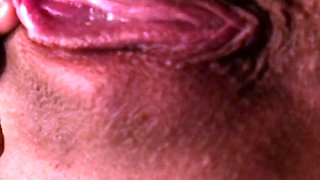 Cummy amateur pussy close up