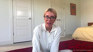 Monster tits Blonde Gabbie Carter gives POV titjob and deepthroat blowjob - Gabbie carter