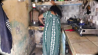 Desi Bhabhi Big Boobs Cleavage Tease in Kitchen Hot Indian Village Girls Exposed Hindi Video