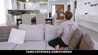 Family Strokes: Horny Stepbro Fucks My BFF and Me - Paisley Bennett, Liv Wild