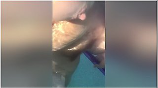 Underwater Anal Bubble Wand Toy Play With Pool Jet Hitting My Hairy Pussy, Eye Rolling Orgasms