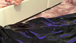 Wife Milks Her Submissive Husband-slave in an Inflatable Latex Bag - E-stim, Rimmer & Heavy Breathing