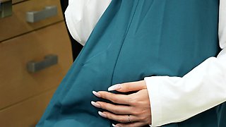 Asian Mom In White Top Pulls Out Her Big Boobs