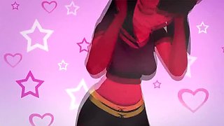 3D Animated Threesome with Horny Girl and Three Nerds