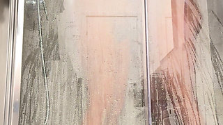 Nude hot shower with my wife
