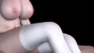 3D Horny Sexy Mature Bride Teasing the Young Big Cock