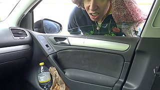 Milf Souzan Halabi catches a real voyeur showing off his hard dick to her