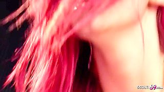 Pink Hair Bombshell Porcha Sins With Big Bouncing Boobs Get Rough Fucked