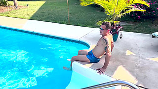 Three Lesbians and a Sugar Stepdaddy by the Pool