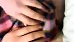 Japanese Amateur Girl Masturbates on Cellphone