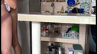 My Real Stepmom in the Mature Kitchen Masturbates I Penetrate Her Delicious