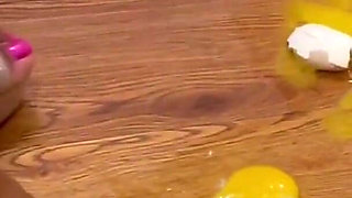 Squashing Different Fruits Cans Eggs with My High Heels