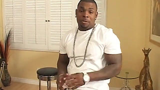 Black monster cock slams a black chick