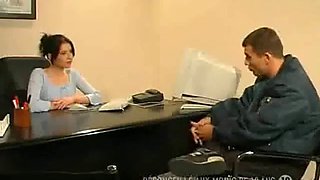 French Office Ass Fuck and Facial Play Blowjob Brunette