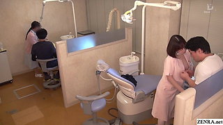 JAV star Eimi Fukada real Japanese dentist office risky sex
