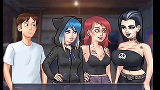 Cartoon stepmom and stepsiblings get into a hilarious mess during summertime saga