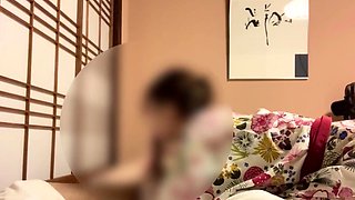 Cumming sex in cowgirl position at a hot spring inn