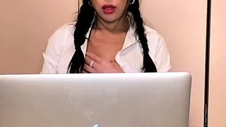 Horny Asian Student Nicole Doshi Plays With Herself During