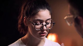 Ellie Nova's Taboo Stepfamily Kiss Turns into Rough