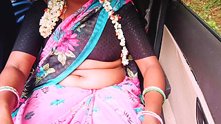 Bhabi Deceives Her Husband While Spending Private Time on Long Drives with Her Stepbrother-in-law. Car Sex Telugu Dirty Talks.