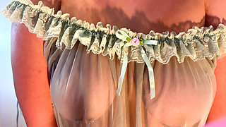 Pussy Flashing & Close ups - Curvy YouTuber Try on Haul in Transparent Dresses